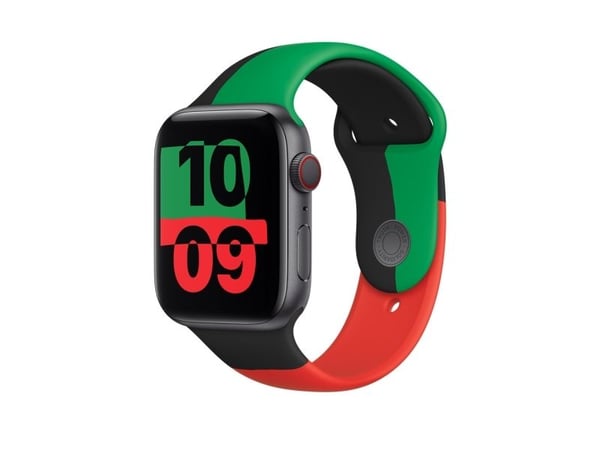 Apple - Klokkestropp for smart armbåndsur - 44 mm - S/M-størrelse - Black Unity