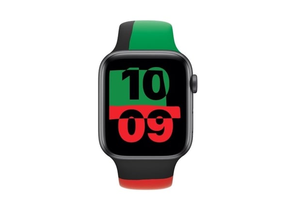 Apple - Klokkestropp for smart armbåndsur - 44 mm - S/M-størrelse - Black Unity
