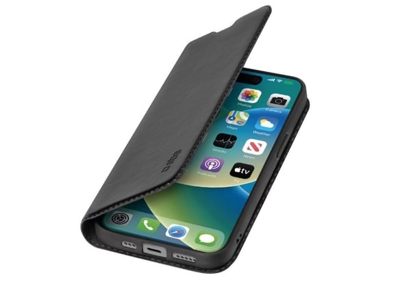 SBS TEBKLITEIP1561K, Lommebok-etui, Apple, iPhone 15, 15,5 cm (6.1"), Svart