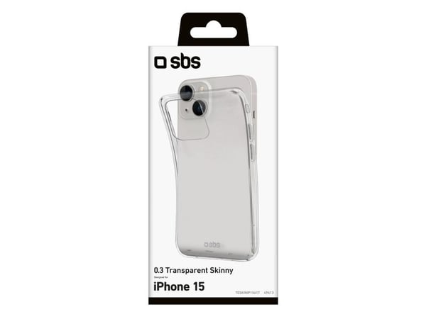 SBS TESKINIP1561T, Suojus, Apple, iPhone 15, 15,5 cm (6.1"), Läpinäkyvä