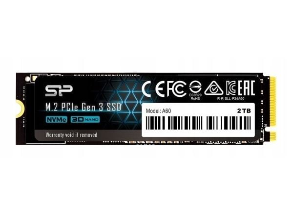 SILICON POWER A60 - SSD - 2 TB - intern - M.2 2280 - PCIe 3.0 x4 (NVMe)