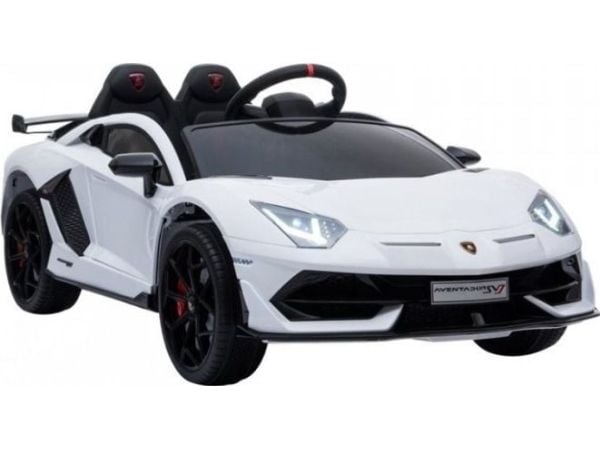 Dvivietis vaikiškas elektromobilis Lean Cars Lamborghini Aventador SX2028, baltas