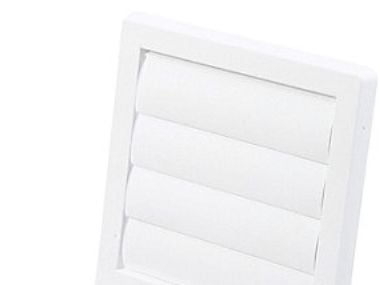 Duka lamelventil type 70/10C - PVC, Hvid, Ø180x180 mm, Overgang Ø100 mm