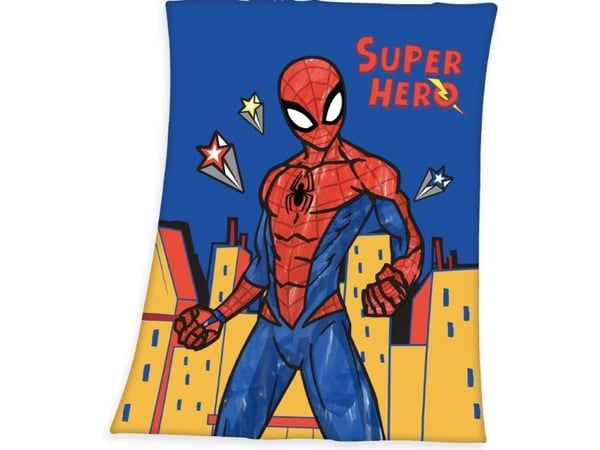 Spiderman Fleece tæppe - 130 x 170 cm