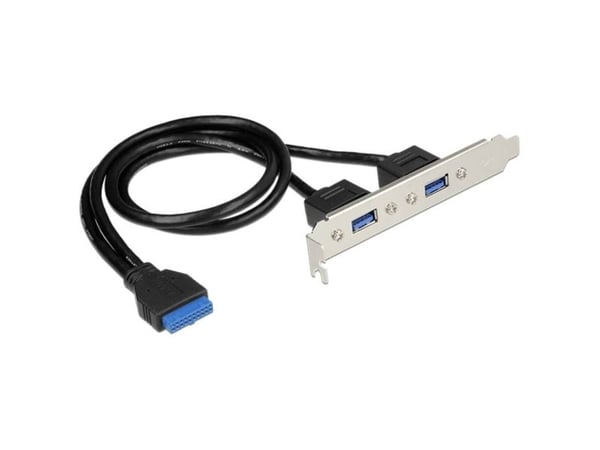 DeLOCK 84836, USB 3.2 Gen 1 (3.1 Gen 1), Musta, Sininen, Hopea, 5 Gbit/s, Muovipussi