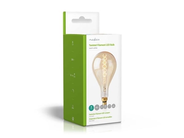 Nedis LEDBTFE27A160, 5 W, 25 W, E27, 280 lm, 20000 timer, Varm hvit