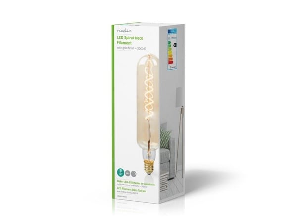 Nedis LBSDE27T65GD, 8,5 W, 47 W, E27, 600 lm, 15000 timer, Gull