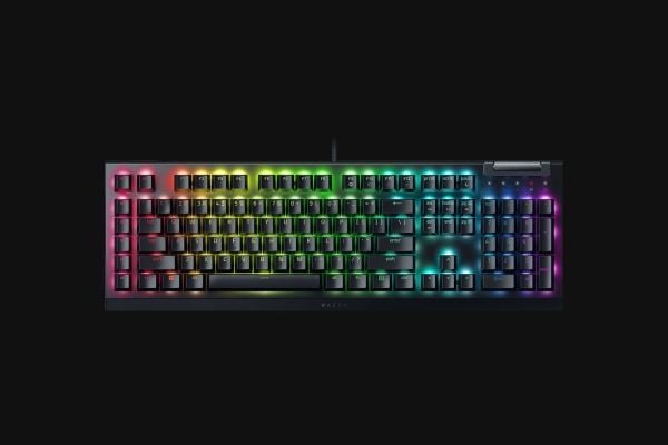 Razer BlackWidow V4 X - Tastatur - bakgrunnsbelyst - USA - tastsvitsj: Razer Yellow