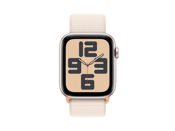 Apple Watch SE (GPS) - 2. generasjon - 44 mm - stjernelysaluminium - smartklokke med sportssløyfe - tekstil - stjernelys - håndleddstørrelse: 140-2...