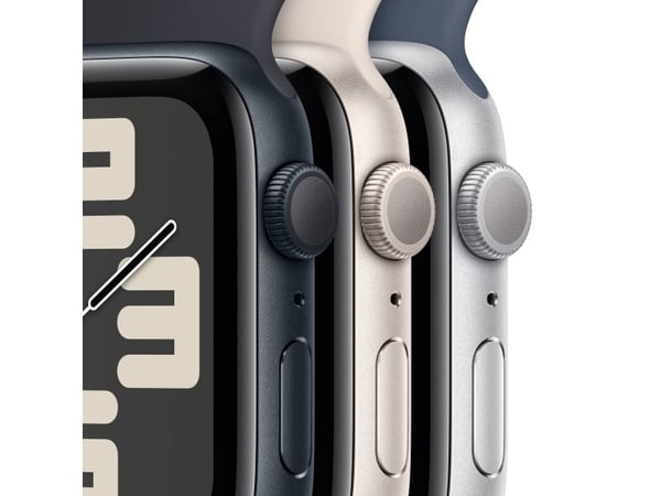 Apple Watch SE (GPS) - 2. generasjon - 44 mm - stjernelysaluminium - smartklokke med sportssløyfe - tekstil - stjernelys - håndleddstørrelse: 140-2...