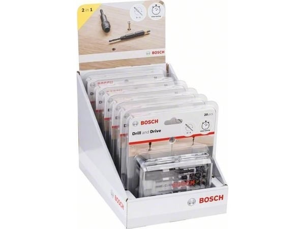 Bosch 2 607 002 786, 20 stykker, Hex (metrisk), 1/4", PH 2, PZ 2, T15, T20, T25