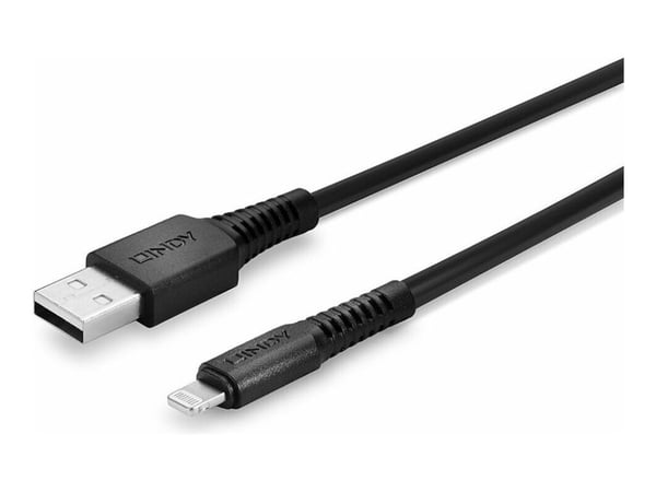 Lindy - Lightning-kabel - Lightning til USB-kabel - 50 cm - sort - halogenfri