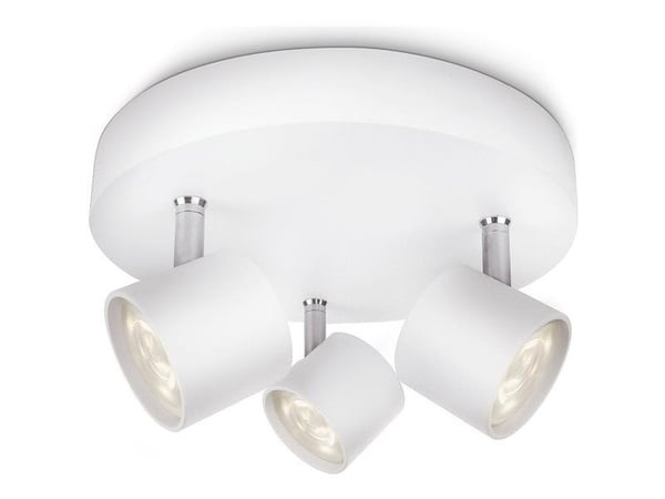Philips Himmennettävä LED Star kohdevalaisin 3x, Ei vaihdettavissa oleva hehkulamppu, 3 lamppu(a), LED, 2700 K, 1500 lm, Valkoinen