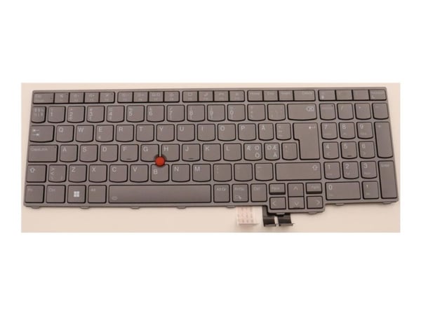 Chicony - Erstatningstastatur for bærbar PC - med Trackpoint - bakbelysning - QWERTY - Nordisk (engelsk/dansk/finsk/norsk/svensk) - grå - FRU - for...