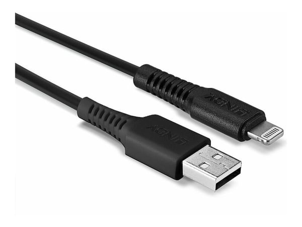 Lindy - Lightning-kabel - Lightning til USB-kabel - 50 cm - sort - halogenfri