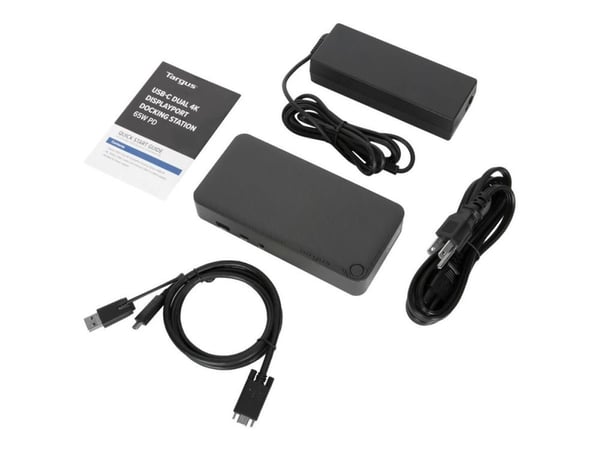 Targus - Dokkingstasjon - USB-C 3.2 Gen 2 - 2 x DP - 1GbE - 100 watt - Storbritannia, Europa