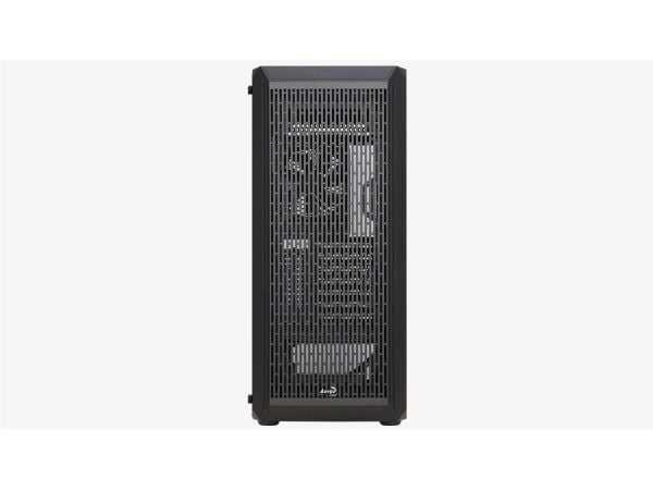 AeroCool Beam - Mid tower - ATX - sidepanel med vindu (herdet glass) - ingen strømforsyning (ATX) - svart - USB/lyd