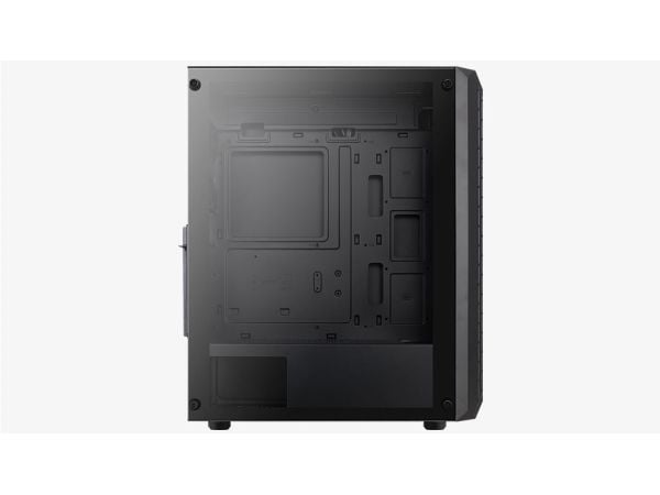 AeroCool Beam - Mid tower - ATX - sidepanel med vindu (herdet glass) - ingen strømforsyning (ATX) - svart - USB/lyd