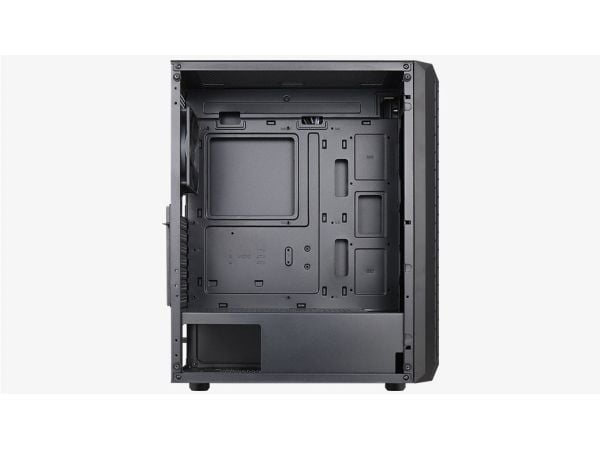 AeroCool Beam - Mid tower - ATX - sidepanel med vindu (herdet glass) - ingen strømforsyning (ATX) - svart - USB/lyd