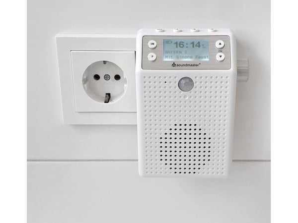 Soundmaster DAB60WE, bärbar, digital, DAB+, FM, 3 W, blå, vit