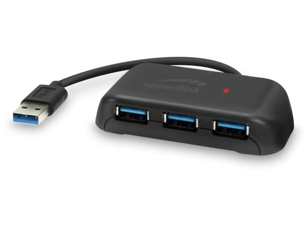 SPEEDLINK SNAPPY EVO, USB 3.2 Gen 1 (3.1 Gen 1) Type-A, USB 3.2 Gen 1 (3.1 Gen 1) Type-A, USB 3.2 Gen 1 (3.1 Gen 1) Type-C, 5000 Mbit/s, Svart, 0,2...