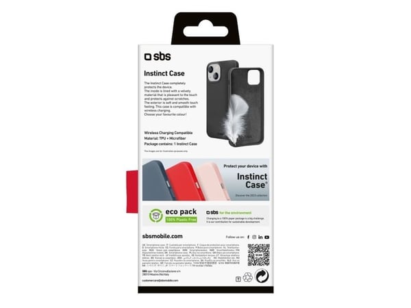 SBS TEINSTIP1561K, Etui, Apple, IPhone 15, 15,5 cm (6.1"), Svart