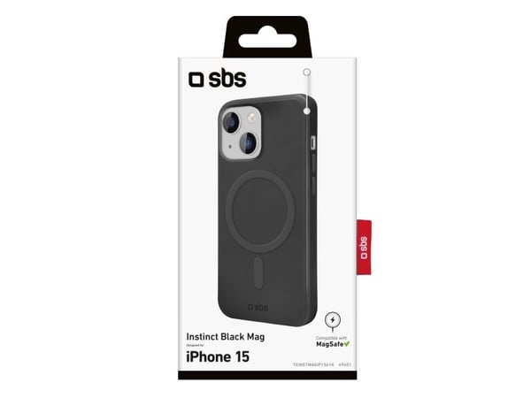 SBS TEINSTMAGIP1561K, Etui, Apple, iPhone 15, 15,5 cm (6.1"), Svart