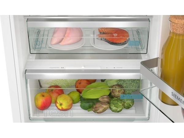 Siemens iQ300 KI96NVFD0 - Kjøleskap/fryser - bunnfryser - innebygd - fordypning - bredde: 56 cm - dybde: 55 cm - høyde: 194 cm - 290 liter - Klasse D