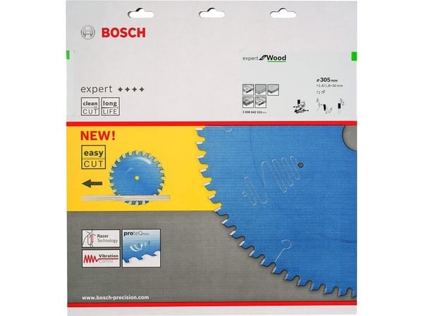 Bosch Expert for Wood - Sagblad - for bløtt tre, løvtre - 305 mm - 72 tenner