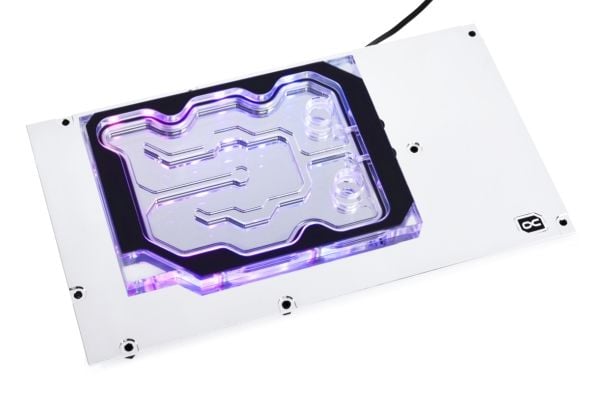 Alphacool 13063, Vannblokk, Akryl, Sort, Sølv, Gjennomsiktig, 1/4", 3-pin, 60 °C