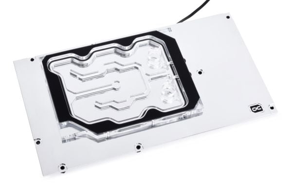 Alphacool 13063, Vannblokk, Akryl, Sort, Sølv, Gjennomsiktig, 1/4", 3-pin, 60 °C