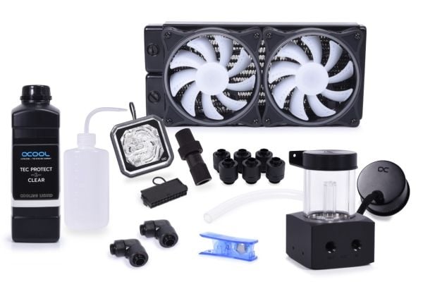 Alphacool XT45, vätskekylningssats, 12 cm, 118,9 m³/h, svart
