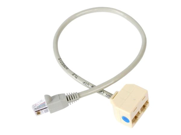 Startech 2-to-1 RJ45 10/100 Mbps Splitter/Combiner - One adapter required at each end of the connection - Nettverksplitter - RJ-45 (hann) til RJ-45...