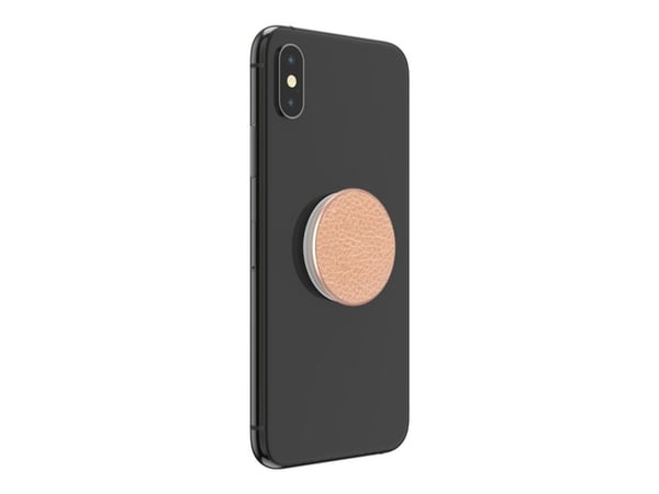 PopSockets PopGrip - Fingergrep/stativ for mobiltelefon - vegansk skinn - rosa gull