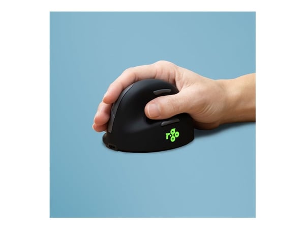 R-Go Ergonomic mouse HE Break - Vertikal mus - ergonomisk - liten, AGR-certifierad, för handstorlek Ø165 mm - högerhänt - optisk - 5 knappar - tråd...