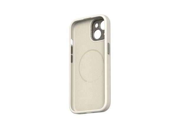 Moshi Napa MagSafe - iPhone 15 lærveske (Eggnog White)