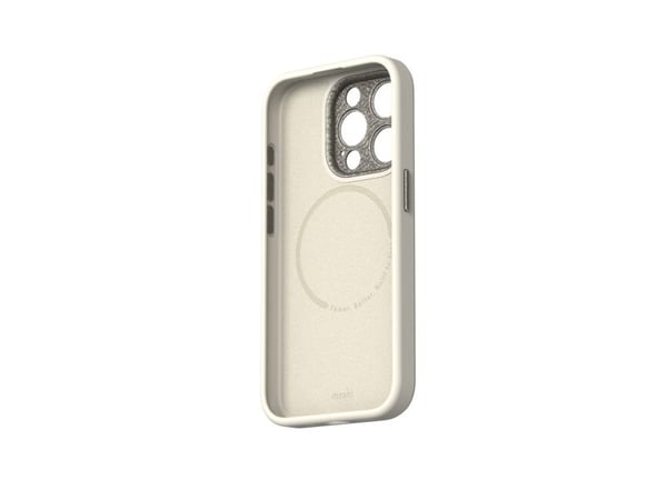 Moshi Napa MagSafe - iPhone 15 Pro Lærveske (Eggnog White)