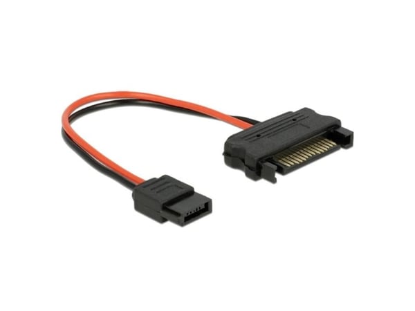 Delock - Strømkabel - SATA-strøm (hann) til Slimline SATA strøm (hunn) - 10 cm