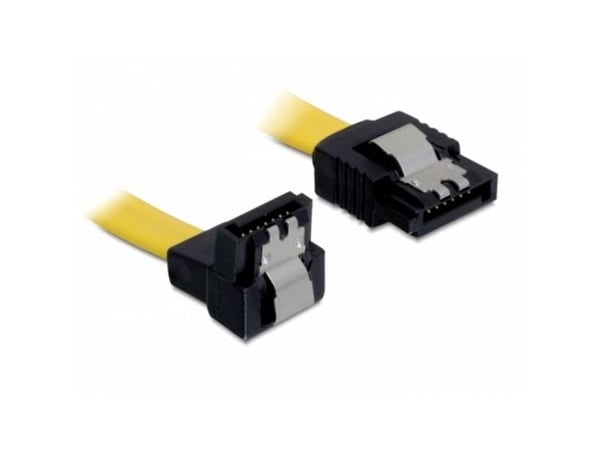 DeLOCK 0.7m SATA M/M, 0,7 m, Uros/uros, Keltainen