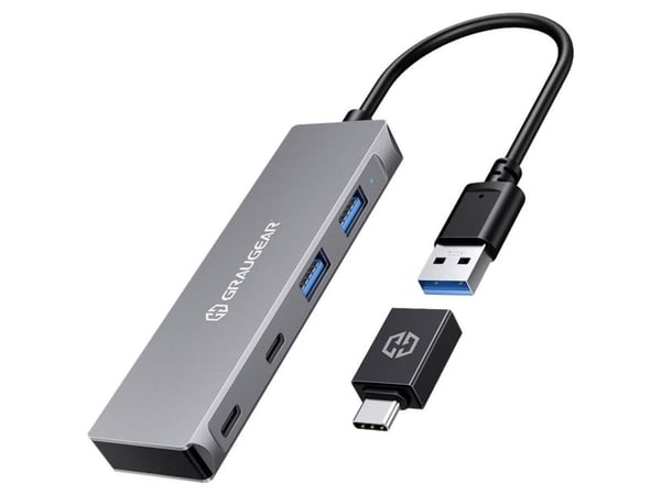Graugear USB-hub 4x USB 3.0, 2x Type-C og 2x Type-A (retail)