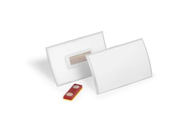 Durable 826019, Nimikortin kotelo, Muotokuva, Polypropeeni (PP), Läpinäkyvä, 9 cm, 5,4 cm