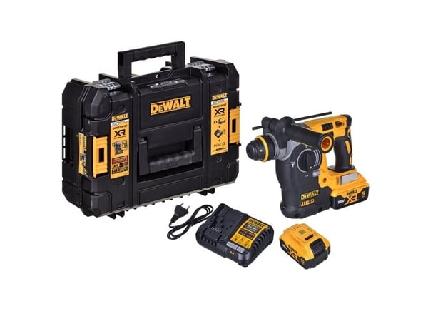 DeWALT DCH273P2T, Musta, Keltainen, 2,4 cm, 1100 RPM, 2,1 J, 4600 bpm, 1,3 cm