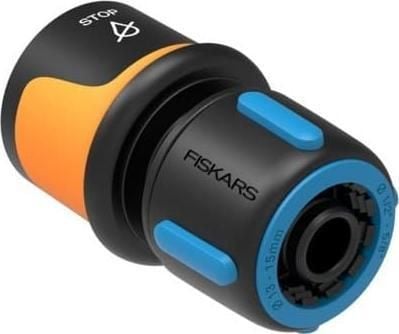 Fiskars 1027079, Slangekontakt, 1/2", Hunkjønn/Hunkjønn, Sort, Blå, Gult