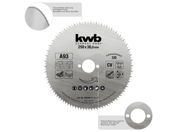 kwb 584511, Vaneri, havupuu, paneeli, 16 cm, 2 cm, kromivanadiiniteräs, 1,2 mm, 1,2 mm, 1,2 mm