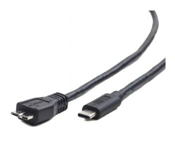 Gembird CCP-USB3-MBMCM-1M - USB-kaapeli - Micro-USB tyyppi B (uros) - USB-C (uros) - USB 3.1 Gen 2 - 1,5 A - 1 m - muotoiltu - musta