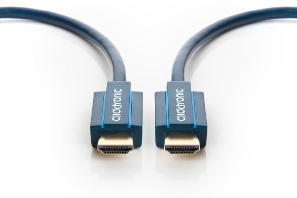 ClickTronic 1m High Speed HDMI, 1 m, HDMI Type A (Standard), HDMI Type A (Standard), 10,2 Gbit/s, Blå