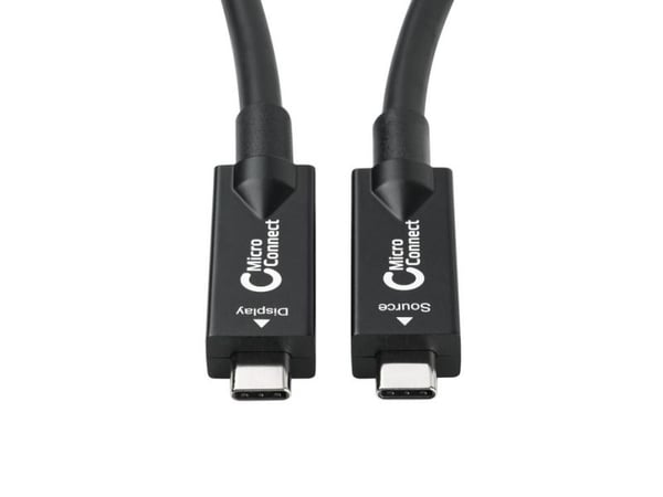 Microconnect USB3.2CC12OP, 12,5 m, USB C, USB C, USB 3.2 Gen 2 (3.1 Gen 2), 10000 Mbit/s, Musta