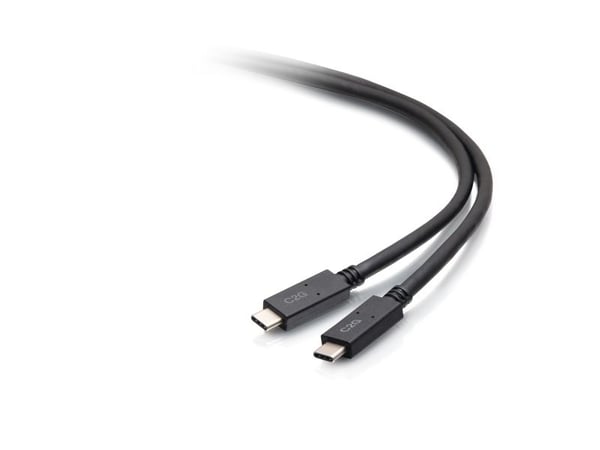 C2G C2G28883, 2 m, USB C, USB C, USB 3.2 Gen 1 (3.1 Gen 1), 5000 Mbit/s, Musta