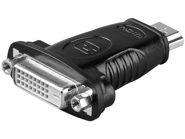 goobay A 323 - Video adapter - DVI-D hunn til HDMI hann - formstøpt