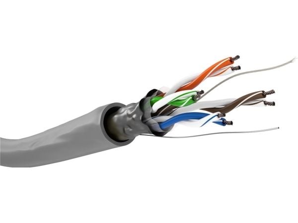 wentronic - Bulkkabel - 100 m - FTP - CAT 5e - grå